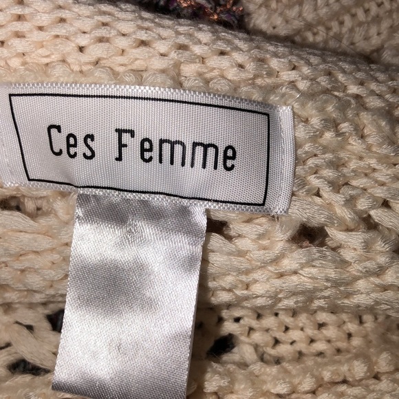 Ces Femme knit sweater size large - Picture 6 of 8